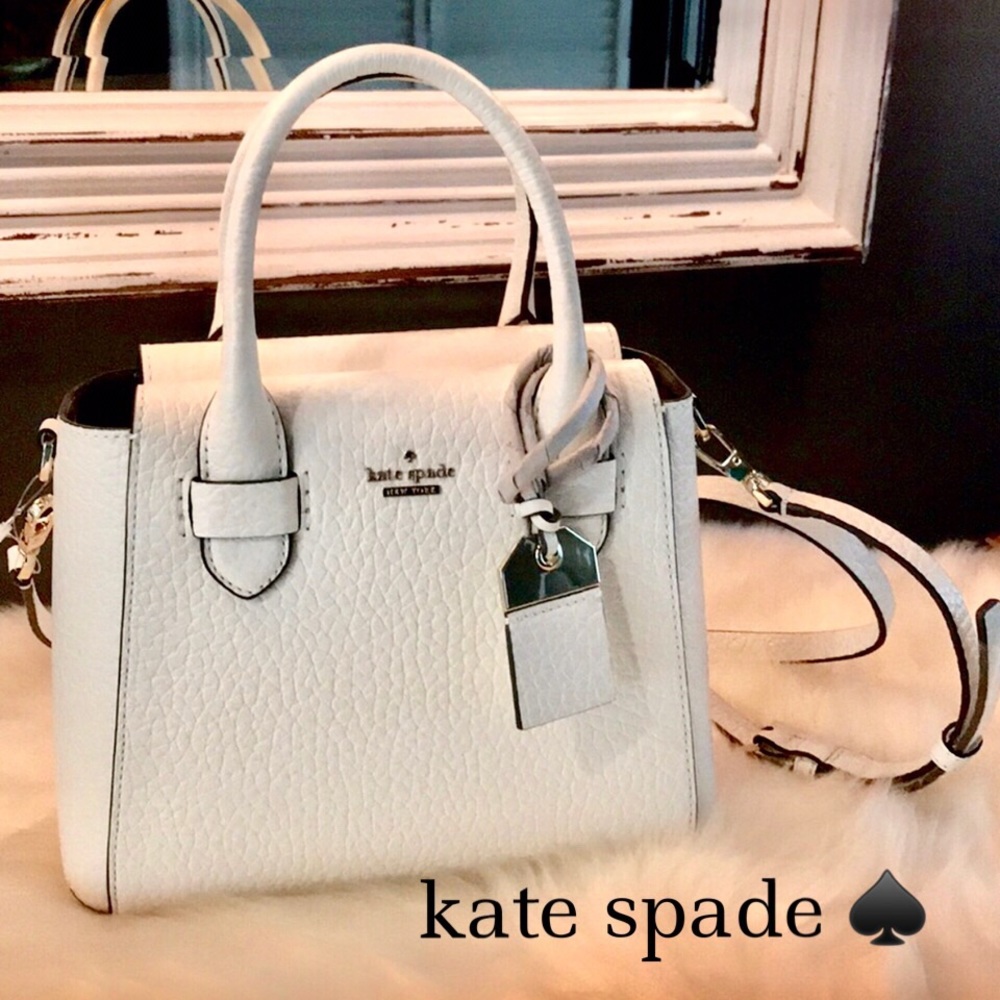 🔴SALE! Kate Spade ♠️White Cr. BIDY/Satchel ♠️
